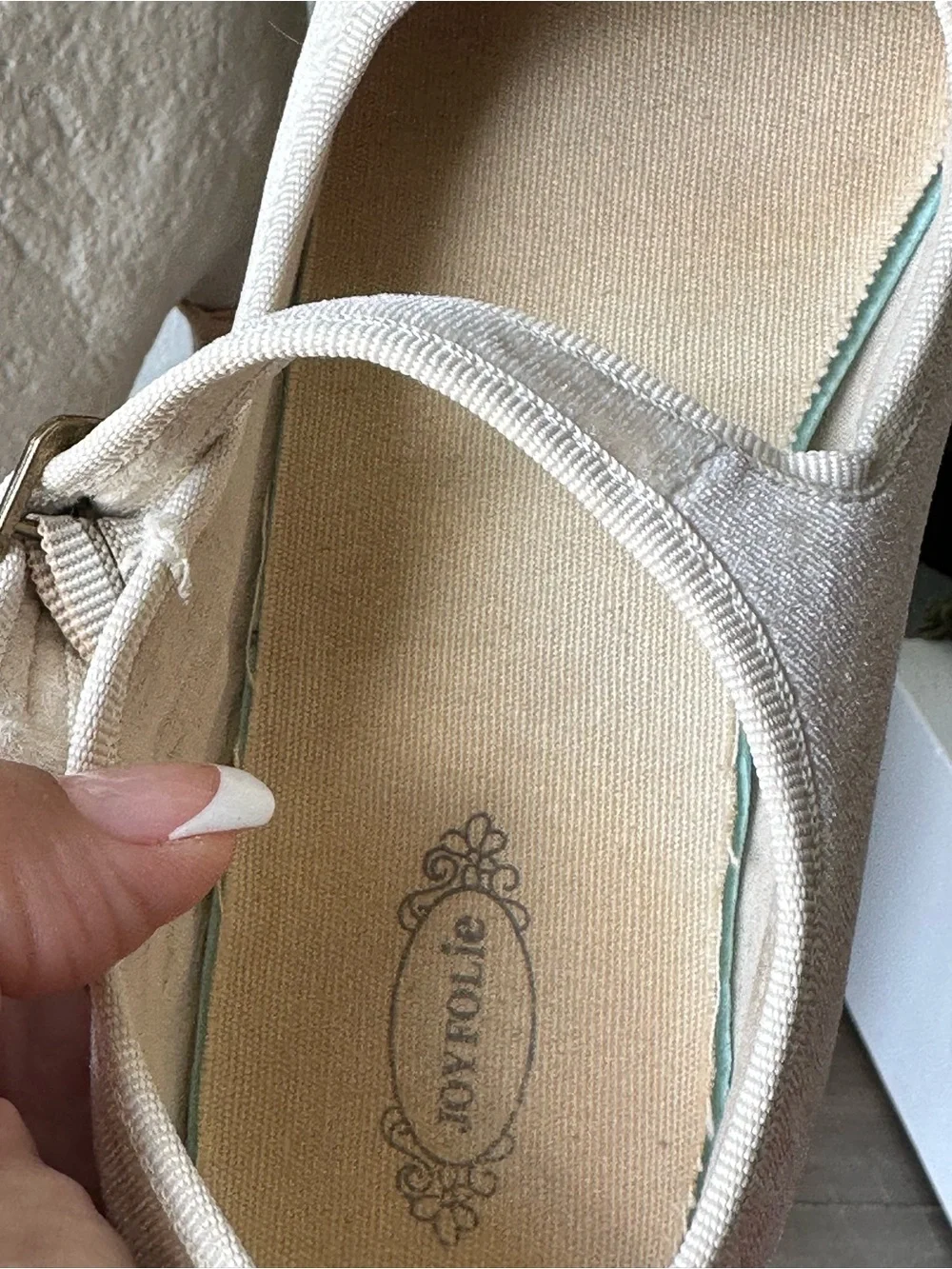 Joyfolie Girls' Mary Jane Shoes in Gray and Cream